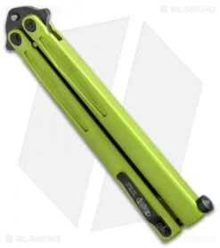 Microtech Tachyon III Balisong Butterfly Lime Green (4.5" Black) 173-1DLCLG 9 Microtech Tachyon III Balisong Butterfly Lime Green (4.5" Black) 173-1DLCLG -Blade HQ Shop Microtech Tachyon III Balisong Butterfly Lime Green Black 173 1DLCLG BHQ 52649 jr side