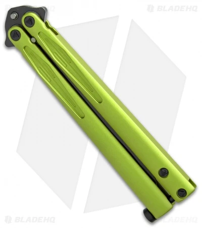 Microtech Tachyon III Balisong Butterfly Lime Green (4.5" Black) 173-1DLCLG 4 Microtech Tachyon III Balisong Butterfly Lime Green (4.5" Black) 173-1DLCLG - Image 2