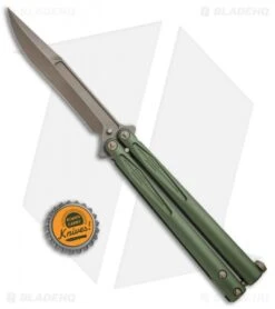 Microtech Tachyon III Balisong Butterfly OD Green (4.5" Bronze) 173-13OD -Blade HQ Shop Microtech Tachyon III Balisong Butterfly OD Green Bronze 173 13OD BHQ 74511 jr bottlecap