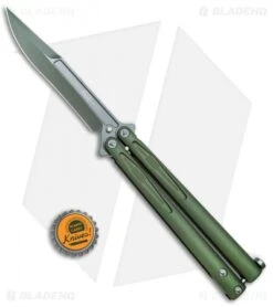 Microtech Tachyon III Balisong Butterfly OD Green (4.5" Sharpened Top Swedge OD) -Blade HQ Shop Microtech Tachyon III Balisong Butterfly OD Green Sharpened Top Swedge OD BHQ 77871 jr bottlecap
