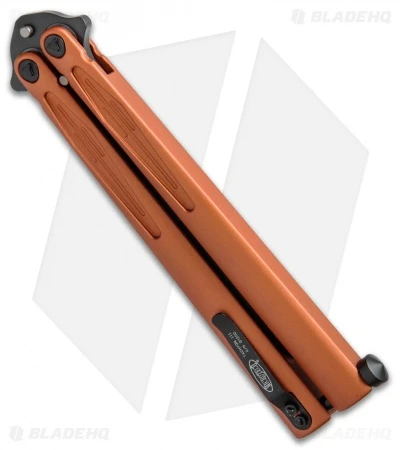 Microtech Tachyon III Balisong Butterfly Orange (4.5" Black) 173-1DLCOR 5 Microtech Tachyon III Balisong Butterfly Orange (4.5" Black) 173-1DLCOR - Image 3