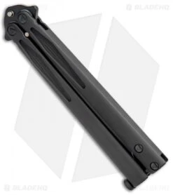 Blade HQ Shop -Blade HQ Shop Microtech Tachyon III Balisong Butterfly Tactical Black Serr 173 2T BHQ 76598 jr spine