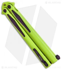 Microtech Tachyon III Balisong Butterfly Incredible (4.5" Green/Purple) 173-1IH -Blade HQ Shop Microtech Tachyon III incredible green purple 1731IH BHQ 68760 er side