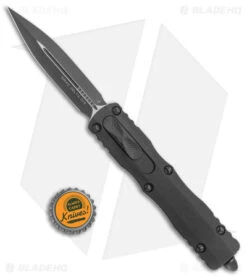 Microtech Tactical Dirac Delta OTF Automatic Knife Black (3.75" Black) 227-1T -Blade HQ Shop Microtech Tactical Dirac Delta OTF Auto Black Black BHQ 112136 jr bottlecap