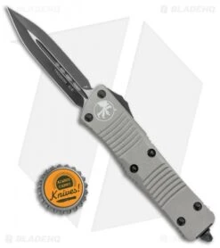 Microtech Troodon D/E OTF Automatic Knife Gray Titanium (3" Black) 138-1TG -Blade HQ Shop Microtech Troodon DE Black STD Ti Gray 138 1TG BHQ 135901 jr bottlecap