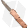 Microtech Signature Troodon D/E OTF Auto Bronze (2.9" Bronze Apocalyptic Serr) 1 Microtech Signature Troodon D/E OTF Auto Bronze (2.9" Bronze Apocalyptic Serr) -Blade HQ Shop Microtech Troodon DE Bronzed Apocalyptic Fully Serrated BHQ 144595 jr