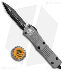 Microtech Troodon D/E OTF Automatic Knife Gray (3" Black) -Blade HQ Shop Microtech Troodon DE OTF Auto Gray Black 138 2GY BHQ 96888 jr bottlecap