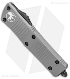 Microtech Troodon D/E OTF Automatic Knife Gray (3" Black Serr) 138-2GY -Blade HQ Shop Microtech Troodon DE OTF Auto Gray Black Serr 138 2GY BHQ 96888 jr spine