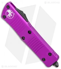 Microtech Troodon D/E OTF Automatic Knife Violet (3" Black) -Blade HQ Shop Microtech Troodon DE OTF Auto Violet Black 138 1VI BHQ 97884 jr spine