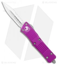 Microtech Troodon D/E OTF Automatic Knife Violet (3" Satin Serr)
