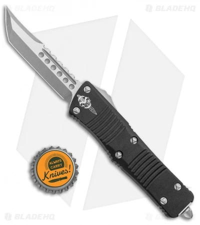 Microtech Signature Series Troodon Hellhound Tanto OTF Knife Black (3" Apoc) 6 Microtech Signature Series Troodon Hellhound Tanto OTF Knife Black (3" Apoc) - Image 4