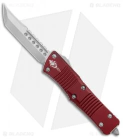 Microtech Troodon Hellhound Tanto OTF Knife Merlot Red (3" Stonewash) 619-10MR