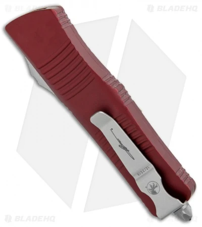 Microtech Troodon Hellhound Tanto OTF Knife Merlot Red (3" Stonewash) 619-10MR 5 Microtech Troodon Hellhound Tanto OTF Knife Merlot Red (3" Stonewash) 619-10MR - Image 3