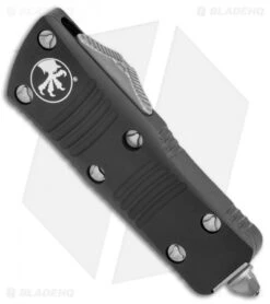 Microtech Troodon Mini D/E Automatic Black (1.9" Apocalyptic) 238-10 AP -Blade HQ Shop Microtech Troodon Mini DE Auto Black Apocalyptic 238 10AP BHQ 137109 jr spine