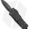 Microtech Troodon Mini D/E CA Legal OTF Auto Black (1.9" Black DLC Serr) -Blade HQ Shop Microtech Troodon Mini DE CA Legal OTF Auto Shadow Black DLC Serr BHQ 146607 jr