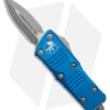 Microtech Troodon Mini D/E OTF Automatic Knife Blue (1.9" Apocalyptic) -Blade HQ Shop Microtech Troodon Mini DE OTF AK Blue 1in Apocalyptic BHQ 176096 td
