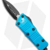 Microtech Troodon Mini D/E OTF Automatic Knife Turquoise (1.9" Black) -Blade HQ Shop Microtech Troodon Mini DE OTF Auto Turquoise Black BHQ 176097 jr