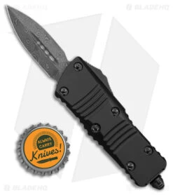 Microtech Troodon Mini D/E Signature Series OTF Automatic Knife(1.9" Damascus) -Blade HQ Shop Microtech Troodon Mini DE Signature Series OTF Auto Damascus BHQ 179058 jr bottlecap