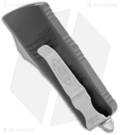 Microtech Troodon Mini T/E CA Legal OTF Automatic Knife Black (1.9" Apocalyptic) -Blade HQ Shop Microtech Troodon Mini TE CA Legal OTF Auto Black Apocolyptic 240 10AP BHQ 122203 jr side