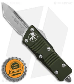 Microtech Troodon Mini T/E CA Legal OTF Auto Knife ODG (1.9" SW) 240-10 -Blade HQ Shop Microtech Troodon Mini TE CA Legal OTF Auto Knife ODG 1in SW BHQ 146486 td size