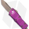 Microtech Troodon Mini T/E CA Legal OTF Auto Violet (1.9" Bronzed Standard) -Blade HQ Shop Microtech Troodon Mini TE CA Legal OTF Violet Bronzed BHQ 178726 jr