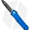 Microtech Troodon D/E OTF Automatic Knife Blue (3" Black) 138-1BL -Blade HQ Shop Microtech Troodon OTF Auto Blue Dagger 138 1BL BHQ 12921 ns