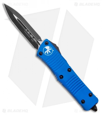 Microtech Troodon D/E OTF Automatic Knife Blue (3" Black) 138-1BL 3 Microtech Troodon D/E OTF Automatic Knife Blue (3" Black) 138-1BL