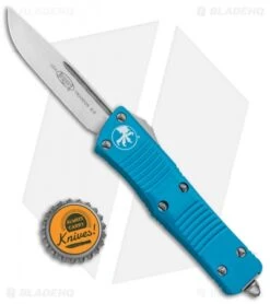 Microtech Troodon S/E OTF Automatic Knife Turquoise (3" Satin) 139-4TQ -Blade HQ Shop Microtech Troodon S E OTF Automatic Knife Turquoise 3in Satin 139 4TQ BHQ 92998 Bottlecap