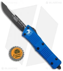 Microtech Troodon S/E OTF Automatic Knife Blue (3" Black) 139-1BL -Blade HQ Shop Microtech Troodon SE OTF Auto Blue Black 139 1BL BHQ 12629 jr bottlecap
