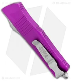 Microtech Troodon S/E OTF Automatic Knife Violet (3" Stonewash) -Blade HQ Shop Microtech Troodon SE OTF Auto Violet SW 139 10VI BHQ 97930 jr side