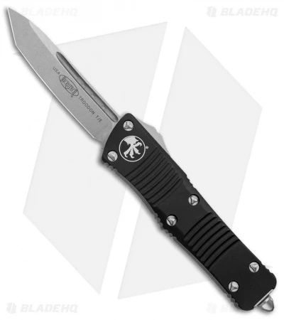 Microtech Troodon Tanto OTF Automatic Knife Black (3" Stonewash) 140-10 3 Microtech Troodon Tanto OTF Automatic Knife Black (3" Stonewash) 140-10