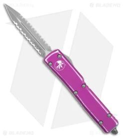Microtech UTX-70 D/E OTF Auto Knife Distressed Violet (2.4" Apocalyptic Serr)