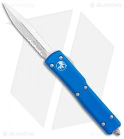 Microtech UTX-70 D/A OTF D/E Automatic Knife Blue (2.4" Stonewash Serr)