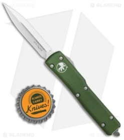Microtech UTX-70 D/E OTF Automatic Knife OD Green CC (2.4" Satin) 9 Microtech UTX-70 D/E OTF Automatic Knife OD Green CC (2.4" Satin) -Blade HQ Shop Microtech UTX 70 DE Auto OD Green CC Satin BHQ 72318 jr bottlecap
