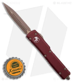 Microtech UTX-70 D/E OTF Automatic Knife Merlot (2.4" Bronze Apocalyptic) -Blade HQ Shop Microtech UTX 70 DE OTF AK Merlot 2in Bronze Apocalyptic BHQ 176125 td size