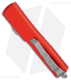 Microtech UTX-70 D/E OTF Automatic Knife Orange (2.4" Apocalyptic) -Blade HQ Shop Microtech UTX 70 DE OTF AK Orange 2in Apocalyptic BHQ 176102 td side