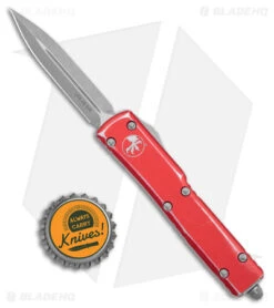 Microtech UTX-70 D/E OTF Automatic Knife Distressed Red Alum (2.4" Apocalyptic) -Blade HQ Shop Microtech UTX 70 DE OTF Auto Distressed Red Apocalyptic BHQ 178797 jr bottlecap