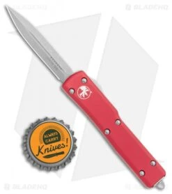 Microtech UTX-70 D/E OTF Automatic Knife Red (2.4" Apocalyptic) 147-10APRD -Blade HQ Shop Microtech UTX 70 DE OTF Auto Red Apocalyptic 147 10APRD BHQ 108655 jr bottlecap