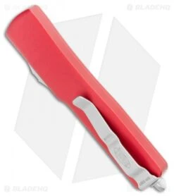 Microtech UTX-70 D/E OTF Automatic Knife Red (2.4" Apocalyptic) 147-10APRD -Blade HQ Shop Microtech UTX 70 DE OTF Auto Red Apocalyptic 147 10APRD BHQ 108655 jr side