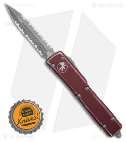 Microtech UTX-70 D/E OTF Automatic Knife Distressed Merlot (2.4" Apocalyptic ) -Blade HQ Shop Microtech UTX 70 DE OTF Automatic Knife Distressed Merlot 2.4in Apocalyptic BHQ 181704 hd size