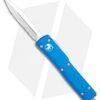 Microtech UTX-70 D/E OTF Automatic Knife Blue (2.4" Satin Serr) 147-5BL -Blade HQ Shop Microtech UTX 70 DE OTF Blue Satin Serr 147 5BL BHQ 29980 jr 1
