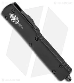 Microtech Signature Series UTX-70 Hellhound Automatic Knife Black (2.4" Black) -Blade HQ Shop Microtech UTX 70 Hellhound Signature Series Auto Black Black Tanto BHQ 176034 jr spine