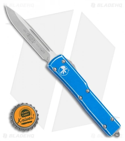 Microtech UTX-70 S/E OTF Automatic Knife Distressed Blue (2.4" Apocalyptic) 6 Microtech UTX-70 S/E OTF Automatic Knife Distressed Blue (2.4" Apocalyptic) - Image 4