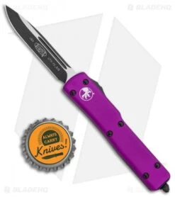 Microtech UTX-70 S/E OTF Automatic Knife Violet (2.4" Black) 148-1VI -Blade HQ Shop Microtech UTX 70 SE Auto Violet Black BHQ 98347 jr bottlecap