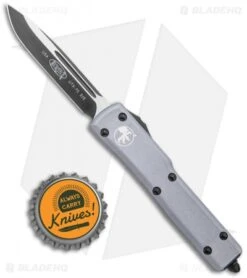 Microtech UTX-70 D/A OTF S/E Automatic Knife Gray (2.4" Black) -Blade HQ Shop Microtech UTX 70 SE Gray Black BHQ 98346 jr bottlecap