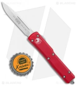 Microtech UTX-70 S/E OTF Automatic Knife Red (2.4" Satin) 148-4RD -Blade HQ Shop Microtech UTX 70 SE OTF Auto Red Satin 148 RD BHQ 105407 jr bottlecap
