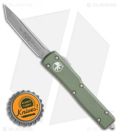 Microtech UTX-70 Tanto Automatic OTF Knife Green (2.4" Apocalyptic) 149-10AP 6 Microtech UTX-70 Tanto Automatic OTF Knife Green (2.4" Apocalyptic) 149-10AP - Image 4