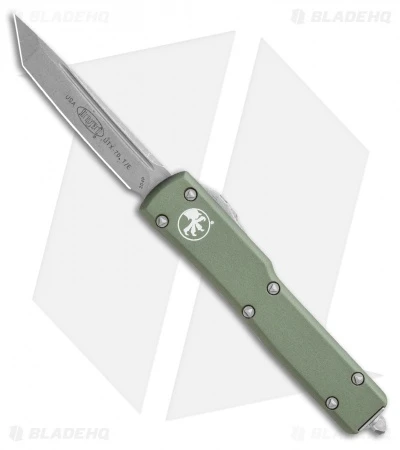 Microtech UTX-70 Tanto Automatic OTF Knife Green (2.4" Apocalyptic) 149-10AP 3 Microtech UTX-70 Tanto Automatic OTF Knife Green (2.4" Apocalyptic) 149-10AP