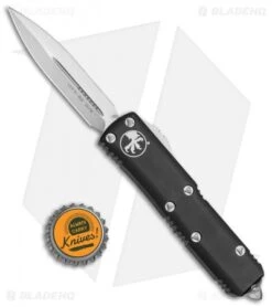 Microtech UTX-85 D/E OTF Automatic Knife (3.1" Stonewash) 232-10 -Blade HQ Shop Microtech UTX 85 D E OTF Automatic Knife 3.125in Stonewash 232 10 BHQ 80406 LS Bottlecap