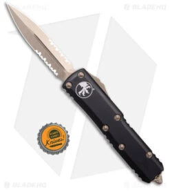 Microtech UTX-85 D/E OTF Automatic Knife Black (3.1" Bronzed) 232-14 -Blade HQ Shop Microtech UTX 85 D E OTF Automatic Knife Black Bronzed 232 14 BHQ 181094 KC bottle cap